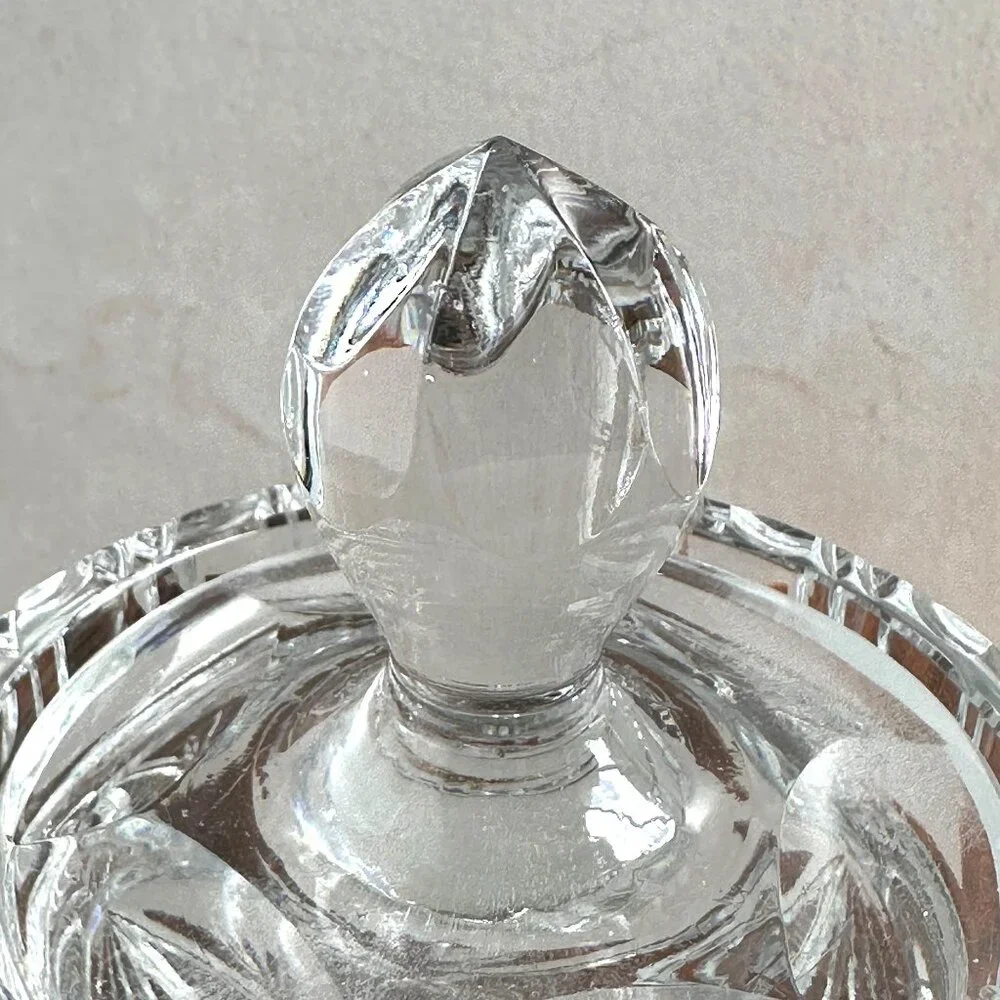 Vintage Cut Crystal Candy Jar with Lid